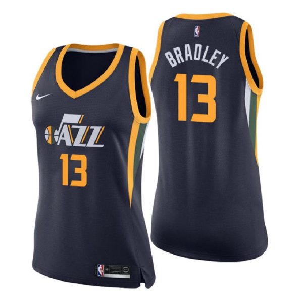 Damen Utah Jazz Trikot #13 Tony Bradley Icon Edition Navy Swingman