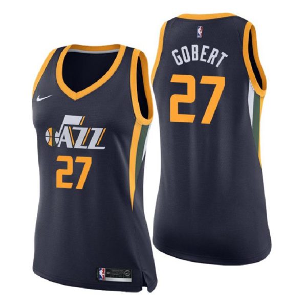 Damen Utah Jazz Trikot #27 Rudy Gobert Icon Edition Navy Swingman