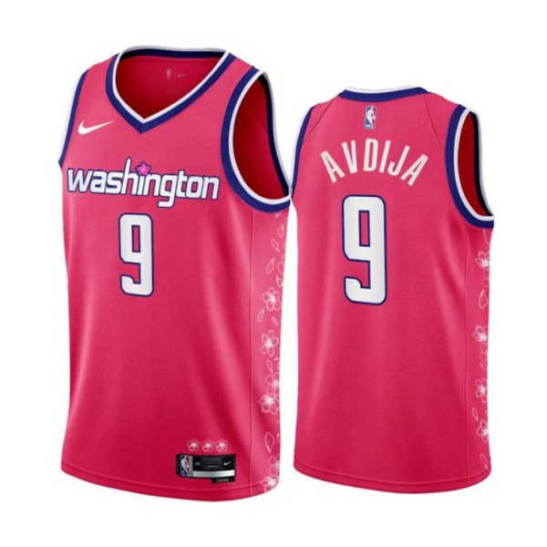 Deni Avdija 9 Washington Wizards Trikot Rosa Cherry Blossom Version City Edition 2022-23 Swingman Herren