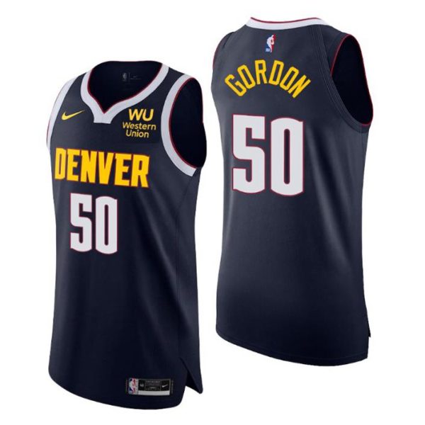 Denver Nuggets Trikot Authentic 50 #Aaron Gordon Navy