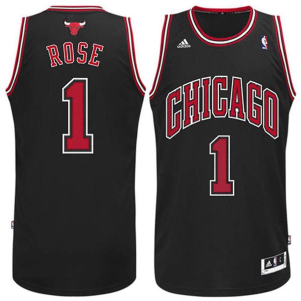 Derrick Rose #1 Chicago Bulls Trikot Revolution 30 Schwarz Swingman