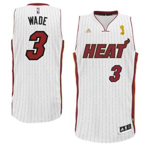 Dwyane Wade Miami Heat Trikot Trophy Ring Banner Swingman -White