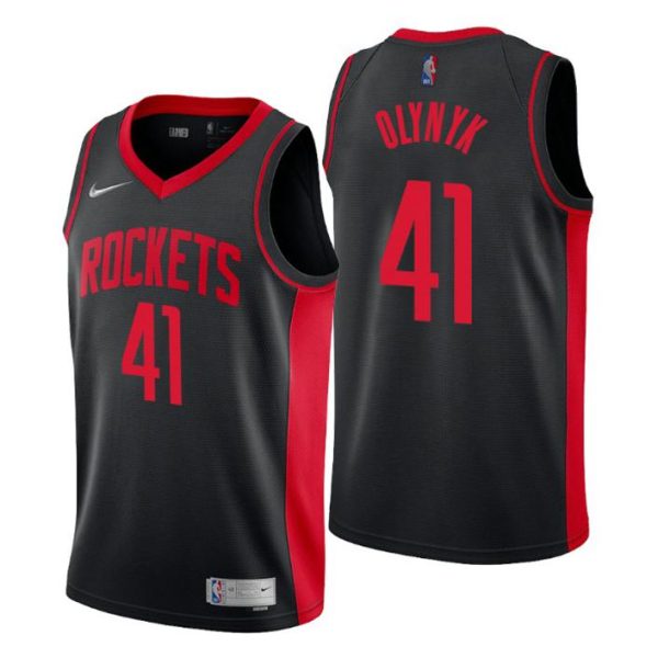 Earned Edition #41 Kelly Olynyk Swingman Schwarz Houston Rockets Trikot