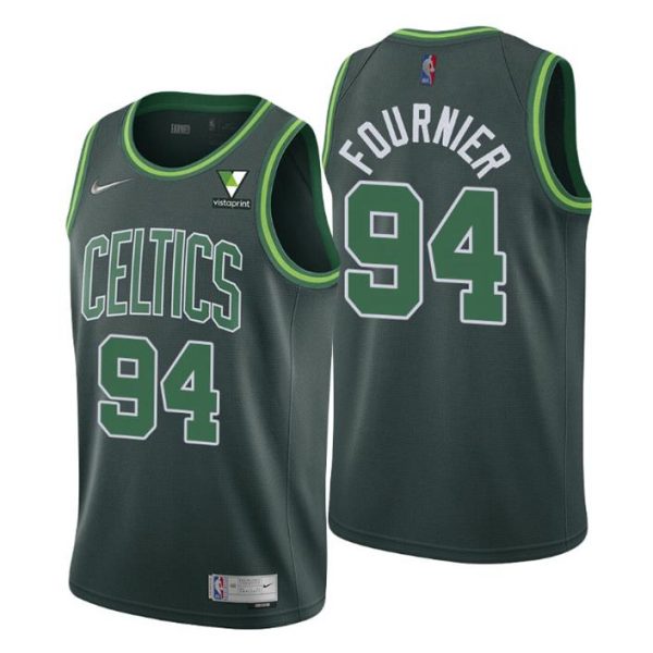 Earned Edition #94 Evan Fournier Swingman Schwarz Boston Celtics Trikot – Herren