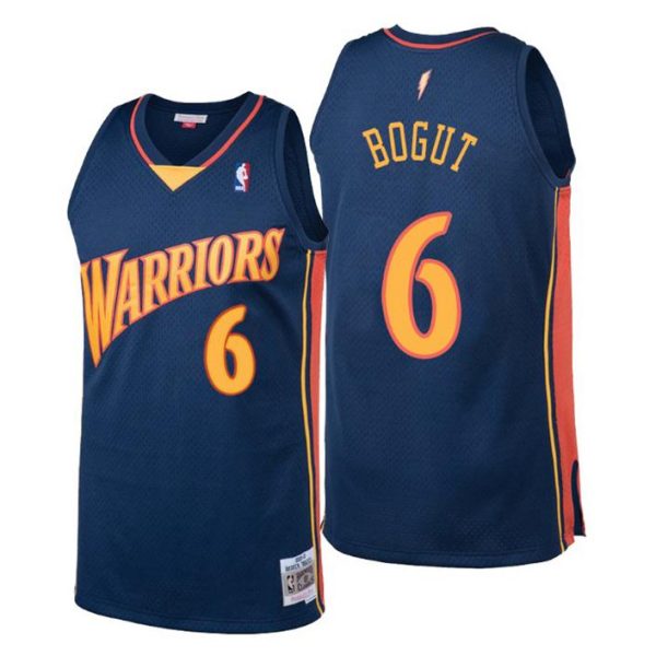 Golden State Warriors Trikot Herren Andrew Bogut Hardwood Classics #6 Navy