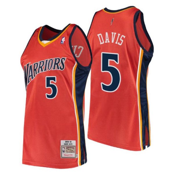 Golden State Warriors Trikot Herren Baron Davis Hardwood Classics #5 Orange