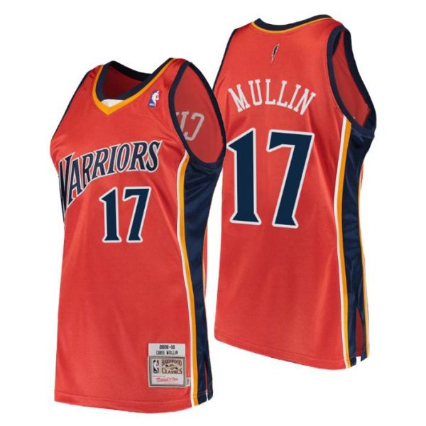 Golden State Warriors Trikot Herren Chris Mullin Hardwood Classics #17 Orange