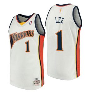 Golden State Warriors Trikot Herren Damion Lee Hardwood Classics #1 Weiß