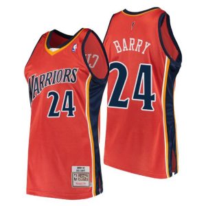 Golden State Warriors Trikot Herren Rick Barry Hardwood Classics #24 Orange