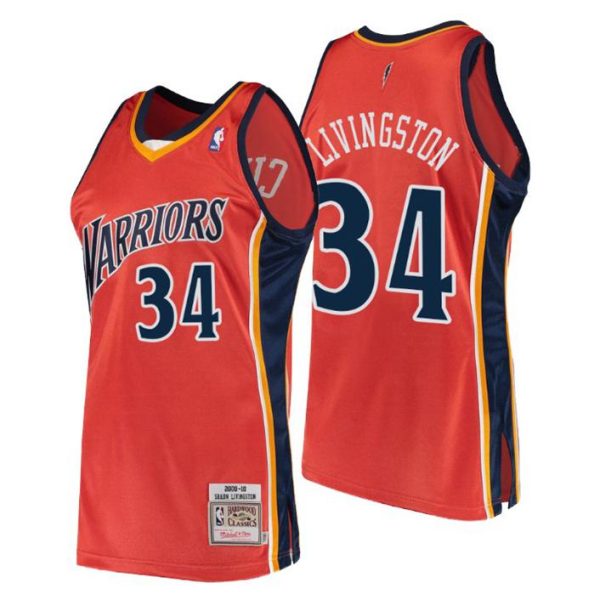 Golden State Warriors Trikot Herren Shaun Livingston Hardwood Classics #34 Orange