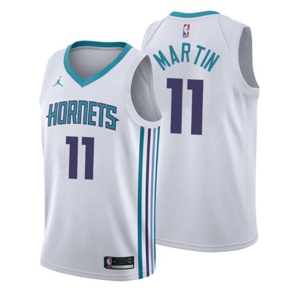 Herren 2019-20 Charlotte Hornets Trikot #11 Cody Martin Association Weiß Swingman