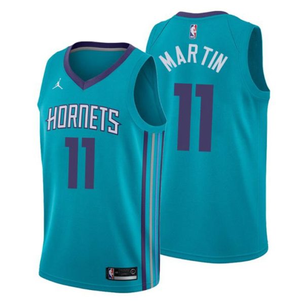 Herren 2019-20 Charlotte Hornets Trikot #11 Cody Martin Icon Teal Swingman