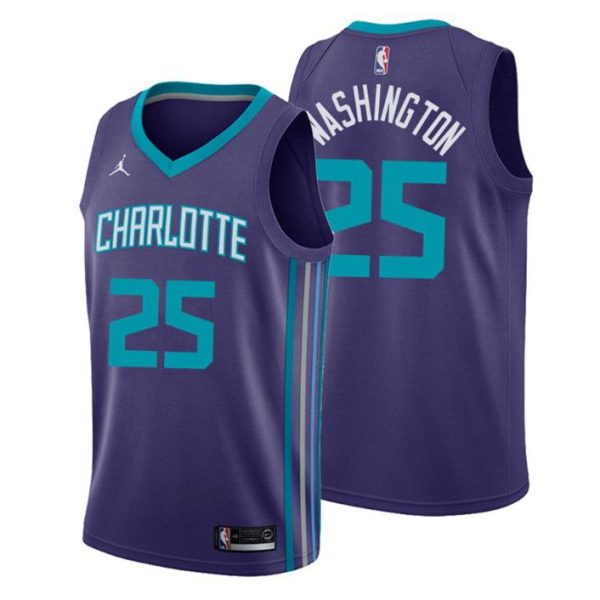 Herren 2019-20 Charlotte Hornets Trikot #25 P.J. Washington Statement Lila Swingman