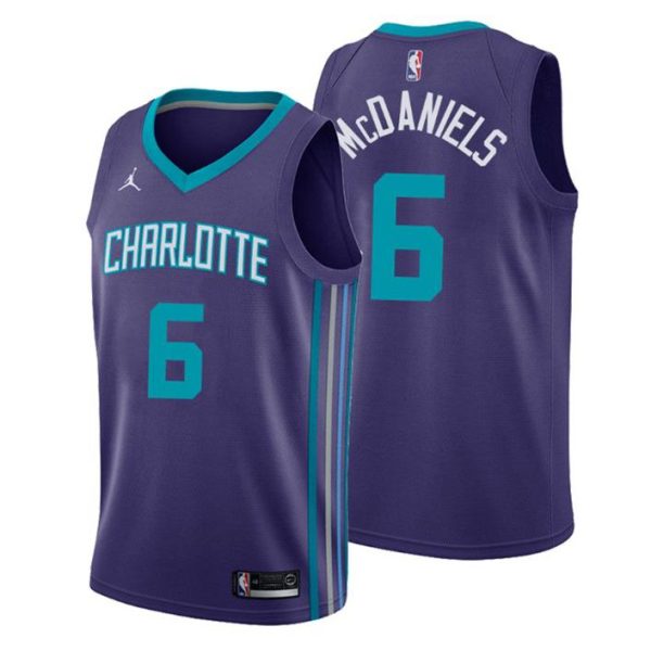 Herren 2019-20 Charlotte Hornets Trikot #6 Jalen McDaniels Statement Lila Swingman