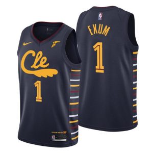 Herren 2019-20 Cleveland Cavaliers Trikot #1 Dante Exum City Navy Swingman