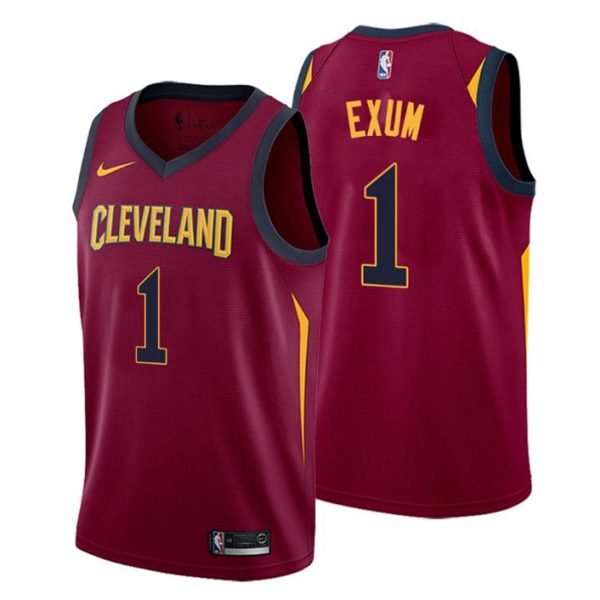 Herren 2019-20 Cleveland Cavaliers Trikot #1 Dante Exum Icon Maroon Swingman