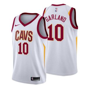 Herren 2019-20 Cleveland Cavaliers Trikot #10 Darius Garland Association Weiß Swingman