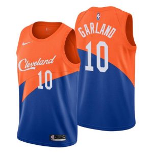 Herren 2019-20 Cleveland Cavaliers Trikot #10 Darius Garland City Blau Swingman