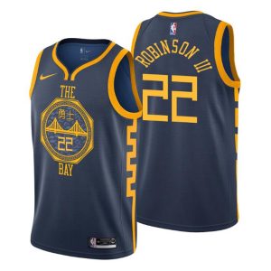 Herren 2019-20 Golden State Warriors Trikot #22 Glenn Robinson III City Navy Swingman