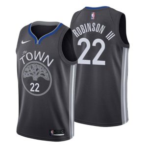 Herren 2019-20 Golden State Warriors Trikot #22 Glenn Robinson III Statement Schwarz Swingman