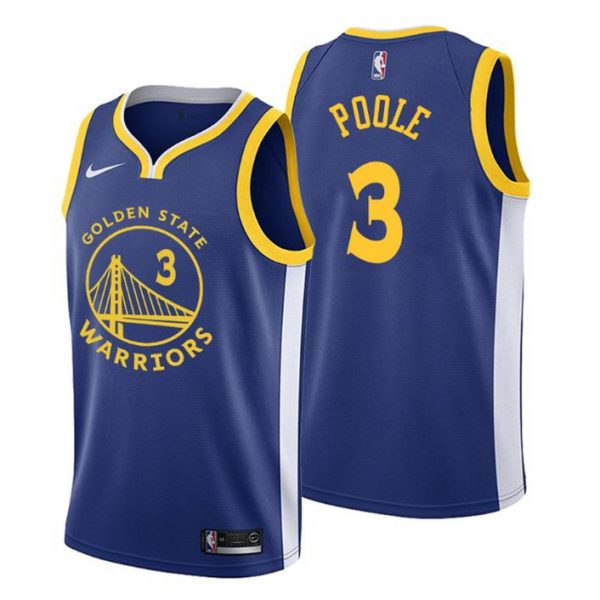 Herren 2019-20 Golden State Warriors Trikot #3 Jordan Poole Icon Royal Swingman