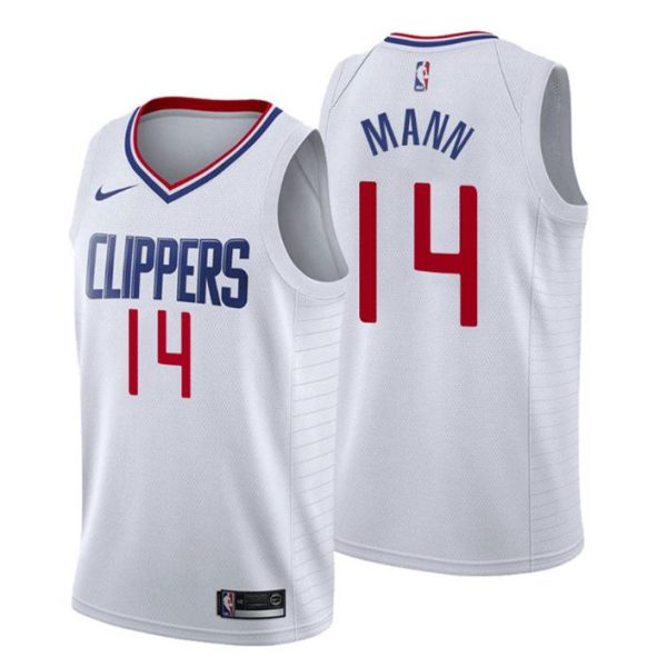 Herren 2019-20 Los Angeles Clippers Trikot #14 Terance Mann Association Weiß Swingman