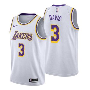 Herren 2019-20 Los Angeles Lakers Trikot #23 Anthony Davis Association Weiß Swingman