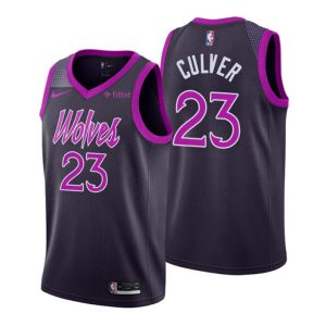 Herren 2019-20 Minnesota Timberwolves Trikot #23 Jarrett Culver City Lila Swingman