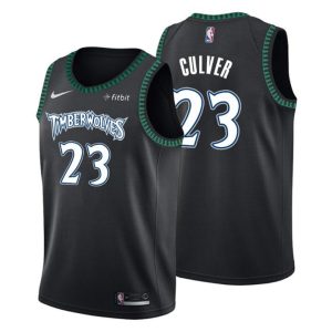 Herren 2019-20 Minnesota Timberwolves Trikot #23 Jarrett Culver Hardwood Classics Schwarz Swingman