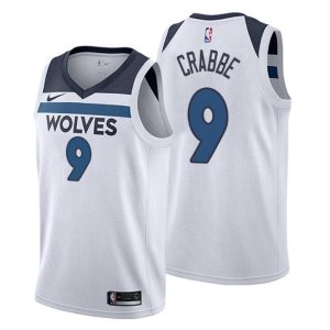 Herren 2019-20 Minnesota Timberwolves Trikot #9 Allen Crabbe Association Weiß Swingman