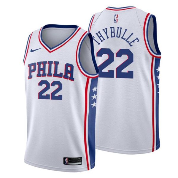 Herren 2019-20 Philadelphia 76ers Trikot #22 Matisse Thybulle Association Weiß Swingman