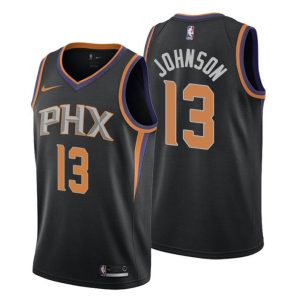 Herren 2019-20 Phoenix Suns Trikot #13 Cameron Johnson Statement Schwarz Swingman