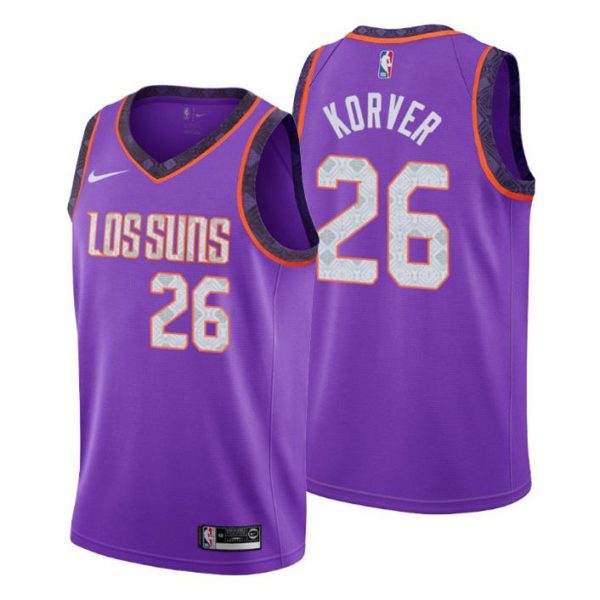 Herren 2019-20 Phoenix Suns Trikot #26 Kyle Korver City Lila Swingman