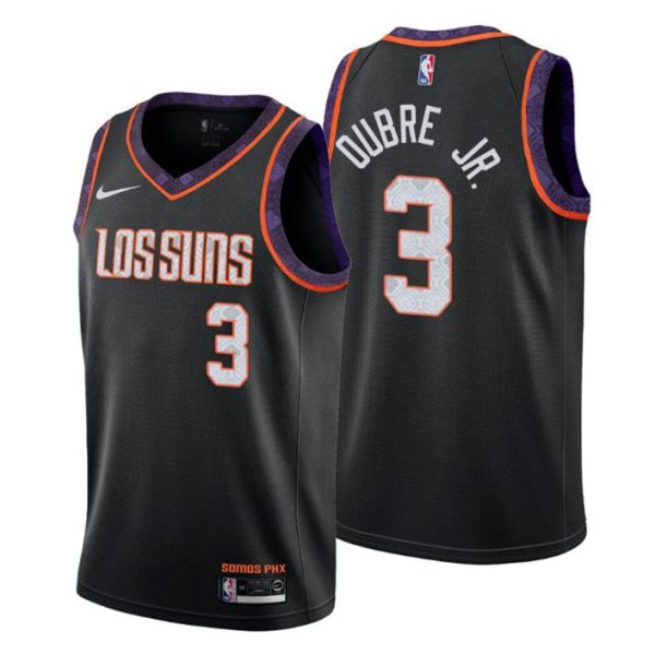 Herren 2019-20 Phoenix Suns Trikot #3 Kelly Oubre Jr. City Schwarz Swingman