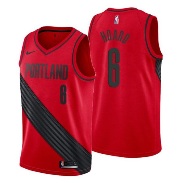 Herren 2019-20 Portland Trail Blazers Trikot #6 Jaylen Hoard Statement Rot Swingman