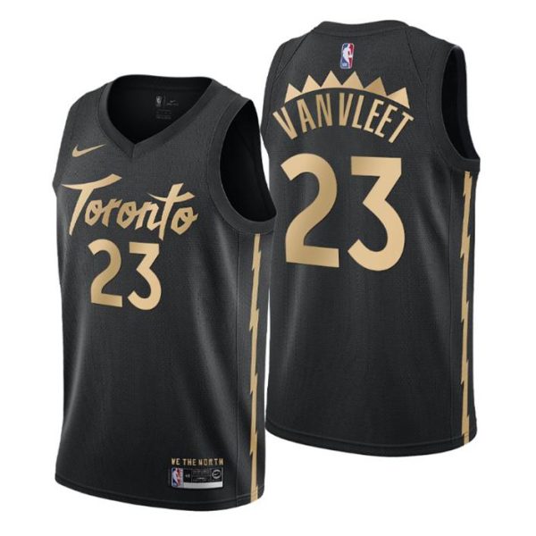 Herren 2019-20 Toronto Raptors Trikot #23 Fred VanVleet City Schwarz Swingman