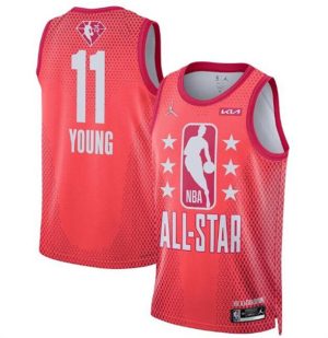 Herren 2022 All-Star Trikot #11 Trae Young Maroon Stitched
