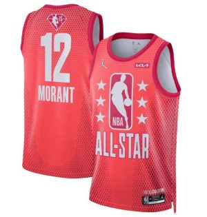 Herren 2022 All-Star Trikot #12 Ja Morant Maroon Stitched Basketball