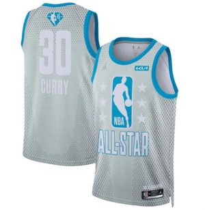 Herren 2022 All-Star Trikot #30 Stephen Curry Grau Stitched Basketball