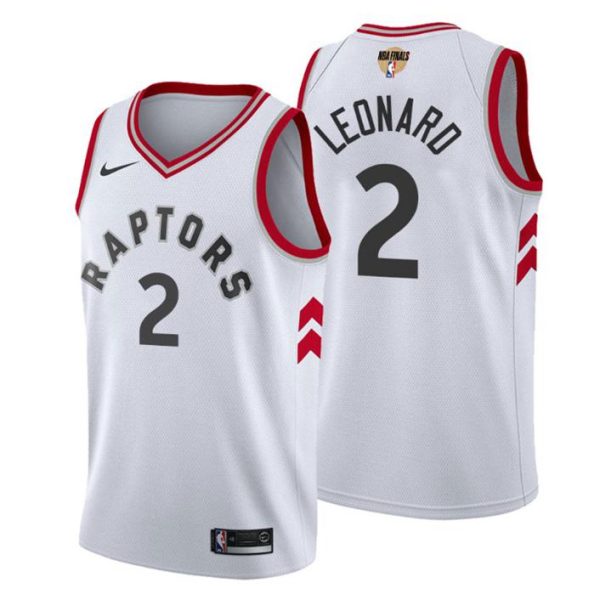 Herren Association 2019 NBA Finals Toronto Raptors Trikot Kawhi Leonard Weiß