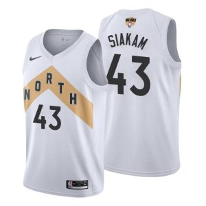 Herren City 2019 NBA Finals Toronto Raptors Trikot Pascal Siakam Weiß