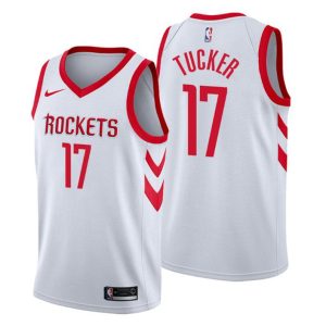 Herren Houston Rockets Trikot #17 P.J. Tucker Association Weiß Swingman