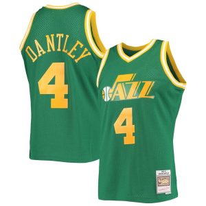 Herren Mitchell & Ness Adrian Dantley Grün Utah Jazz Trikot Hardwood Classics Swingman