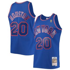 Herren Mitchell & Ness Allan Houston Blau New York Knicks Trikot 1996-97 Throwback Dark Swingman
