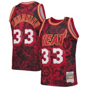 Herren Mitchell & Ness Alonzo Mourning Rot Miami Heat Trikot Hardwood Classics 199697 Lunar New Year Swingman