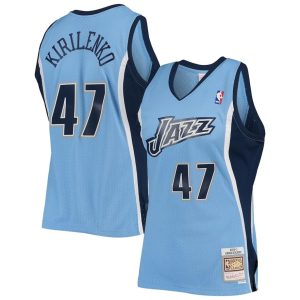 Herren Mitchell & Ness Andrei Kirilenko Powder Blau Utah Jazz Trikot 2009-10 Hardwood Classics Swingman