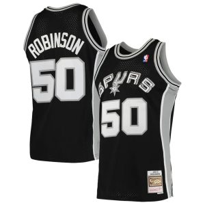 Herren Mitchell & Ness David Robinson Schwarz San Antonio Spurs Trikot Hardwood Classics 1998-99 Swingman