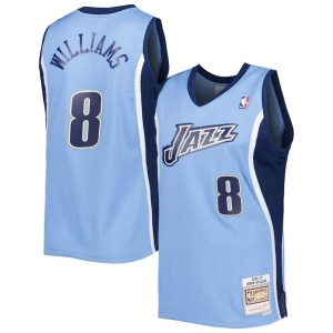 Herren Mitchell & Ness Deron Williams Blau Utah Jazz Trikot 200102 Hardwood Classics Swingman