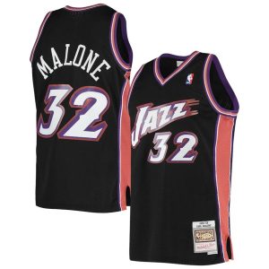 Herren Mitchell & Ness Karl Malone Schwarz Utah Jazz Trikot 1998-99 Hardwood Classics Swingman