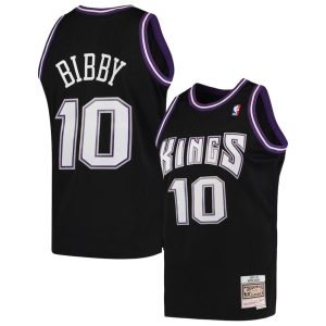 Herren Mitchell & Ness Mike Bibby Schwarz Sacramento Kings Trikot Hardwood Classics 2001-02 Swingman